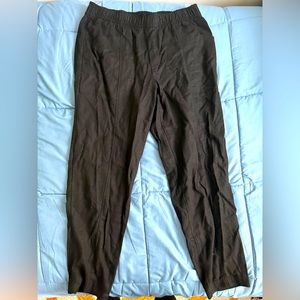 Black old navy linen straight let pant.